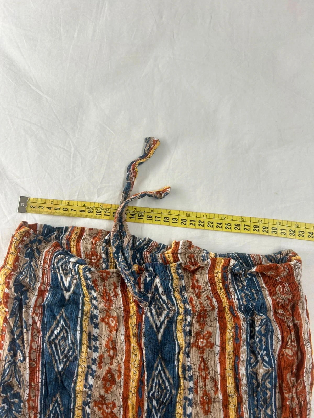 Multicolor street games lady line vintage striped pants 100% viscose size 38 – photo 7